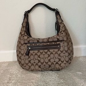 Coach logo hobo bag